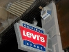 Levis Sign Damaged by Pigeons